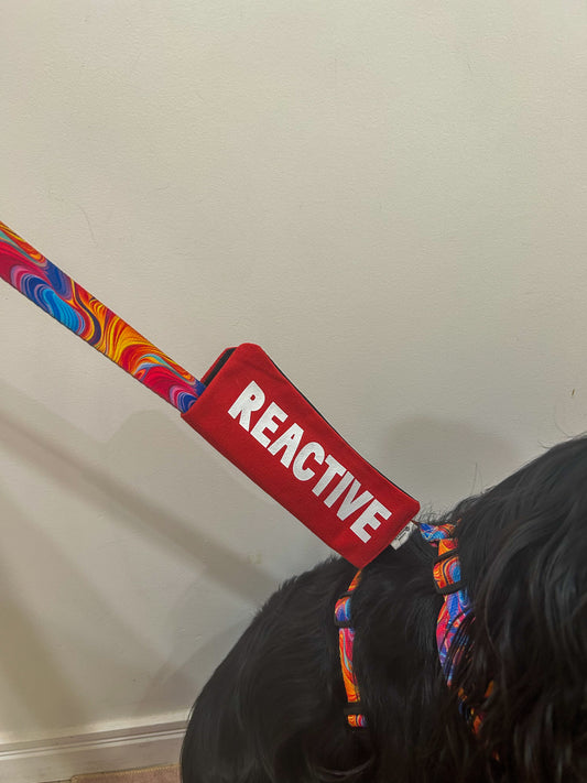 “REACTIVE” Leash Wrap - Red