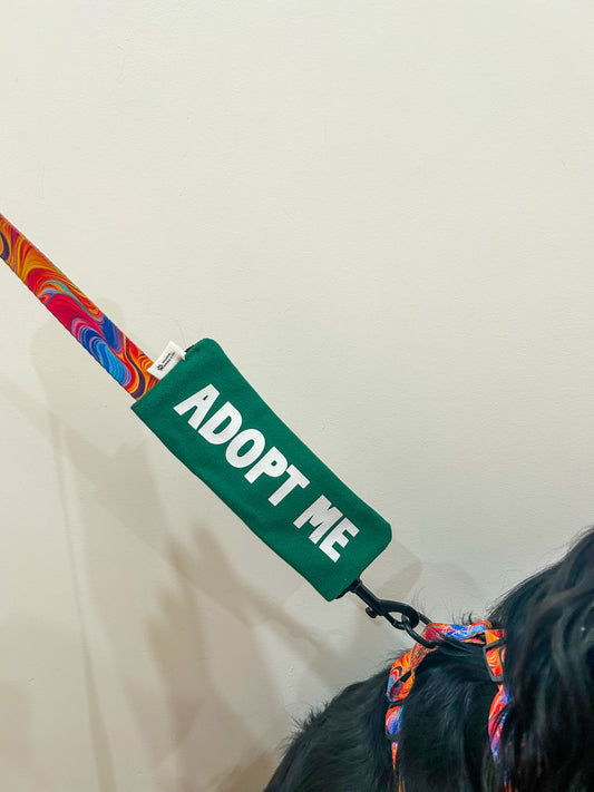 “ADOPT ME” Leash Wrap - Green