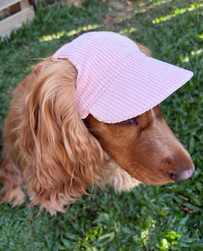 Dog Sun Hat - Pink Corduroy